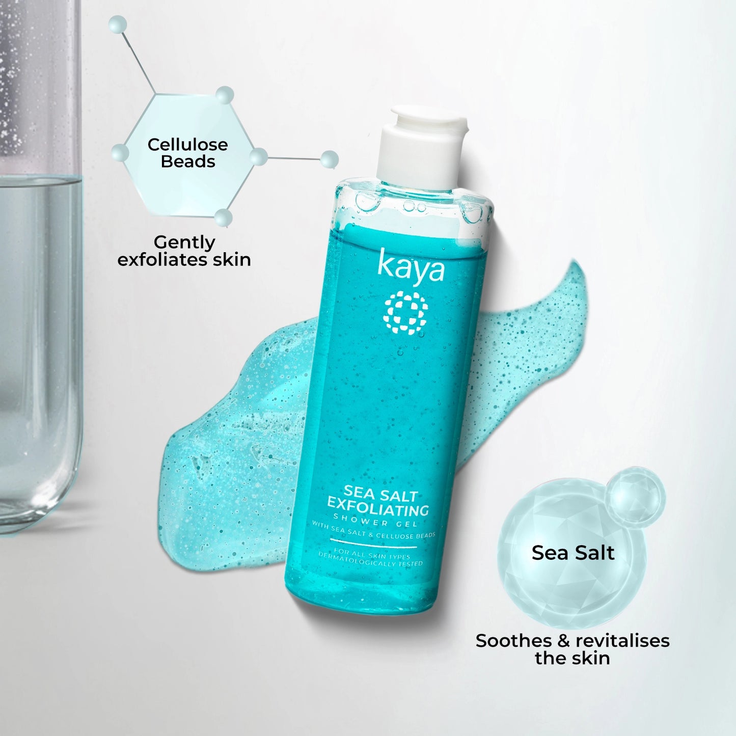 Seasalt Exfoliating Shower Gel | Skin Polishing Body Wash 240ml (Pack of 2)