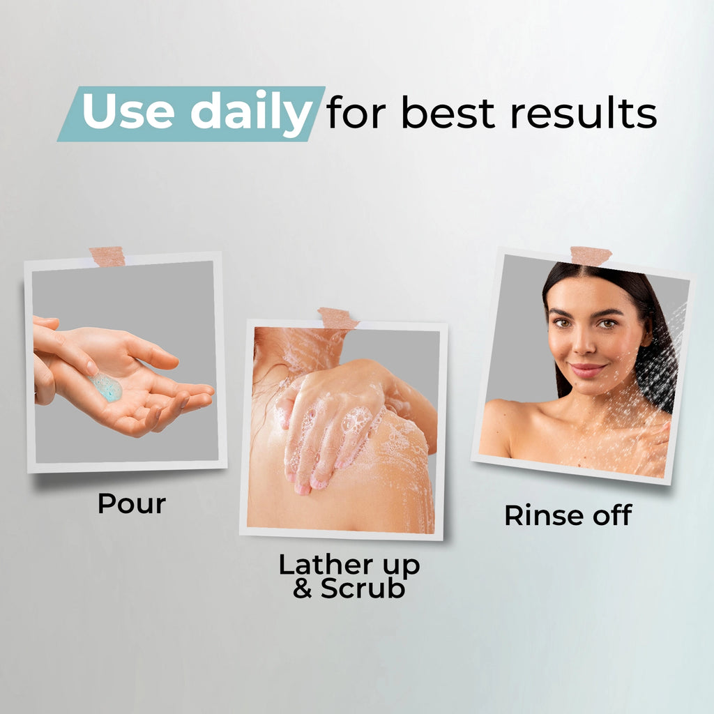 Seasalt Exfoliating Shower Gel | Skin Polishing Body Wash 240ml (Pack of 2)