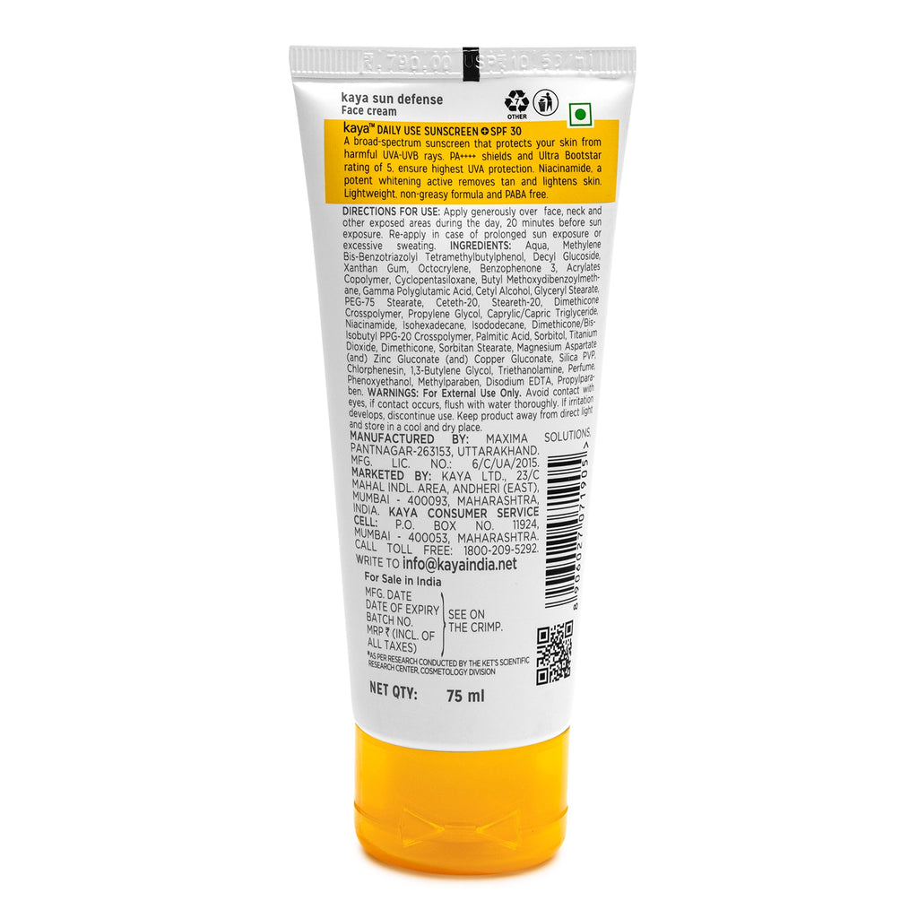 Daily Use Sunscreen SPF 30 | Sun Protection for All Skin 75ml