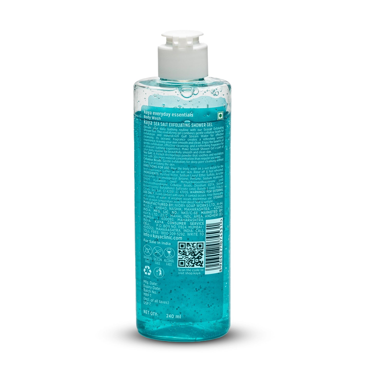 Seasalt Exfoliating Shower Gel | Skin Polishing Body Wash 240ml