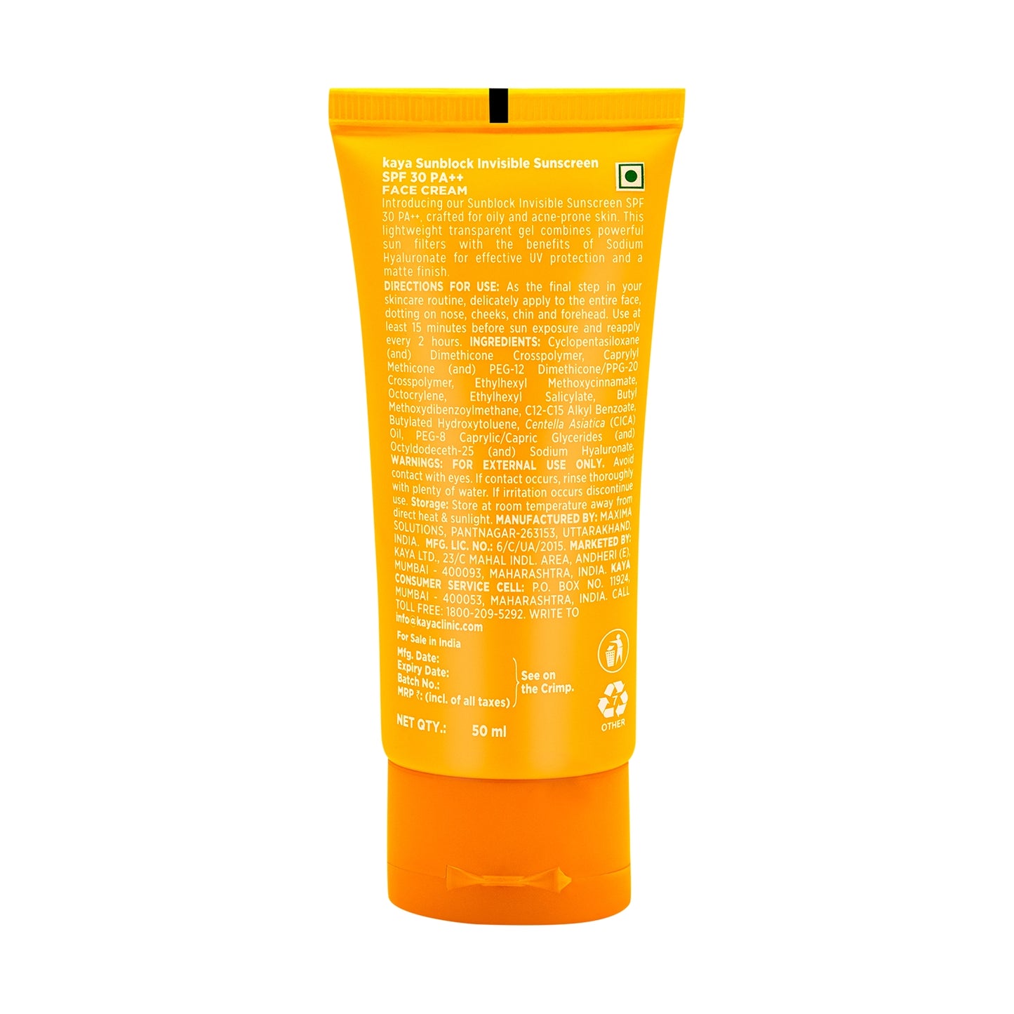 Invisible Sunscreen Gel SPF 30 PA+++ | Sun Protection for Oily Skin 50ml (Pack of 2)