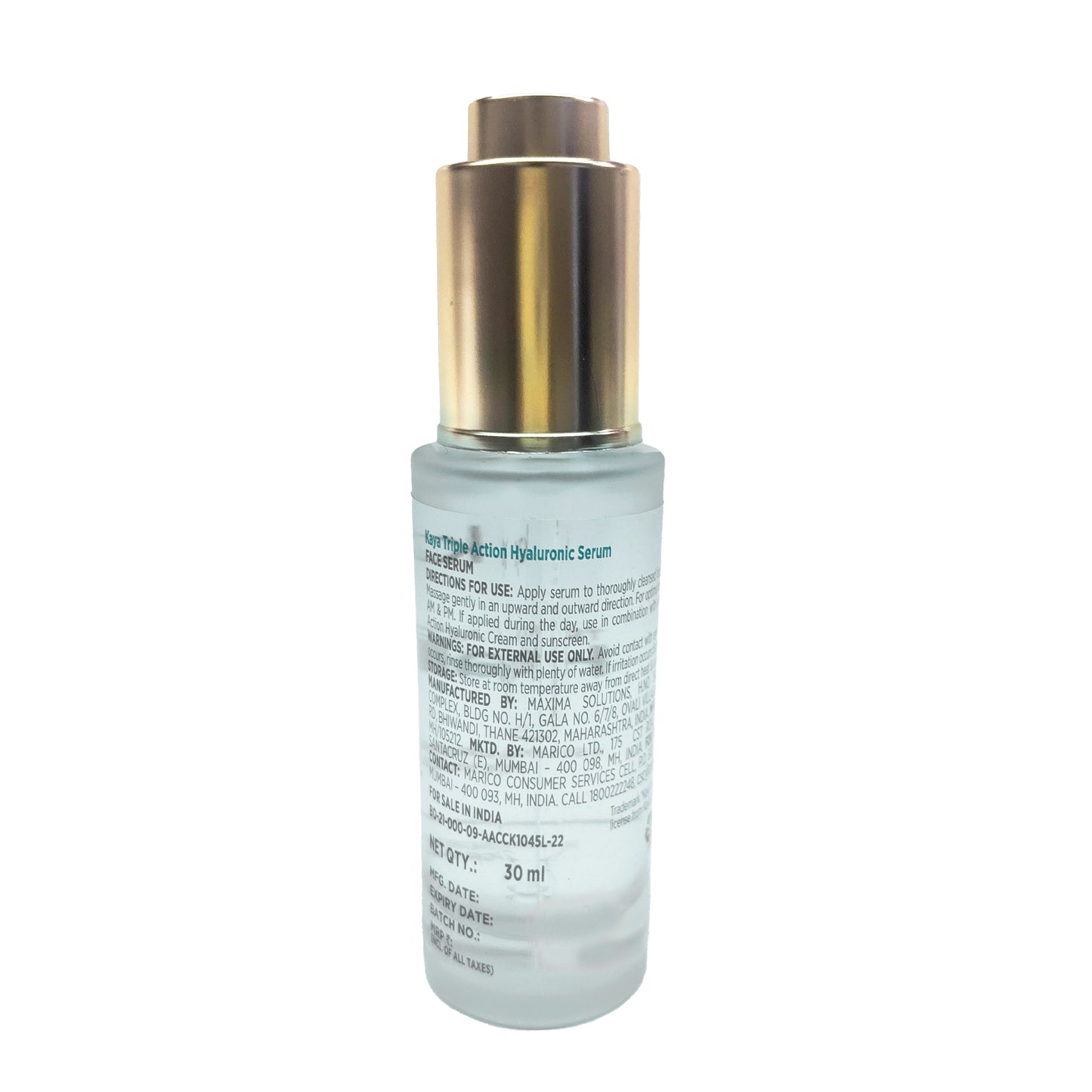 Triple Action Hyaluronic Acid Serum | Face Serum for Dry Skin  30ml