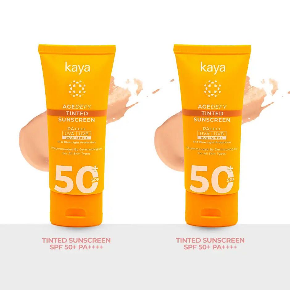 Tinted Sunscreen SPF 50+ PA++++ | Sun Protection for Mature & Dull Skin 50 ml (Pack of 2)