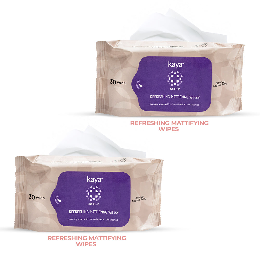 Refreshing Mattifying Wipes | Dirt & Oil Removal Facial Wipes (Pack of 2)