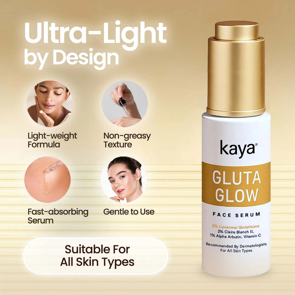 Glutathione Serum: Buy Gluta Glow Face Serum for Skin Brightening - Kaya Science Glutathione Serum: Buy Gluta Glow Face Serum for Skin Brightening - Kaya Science