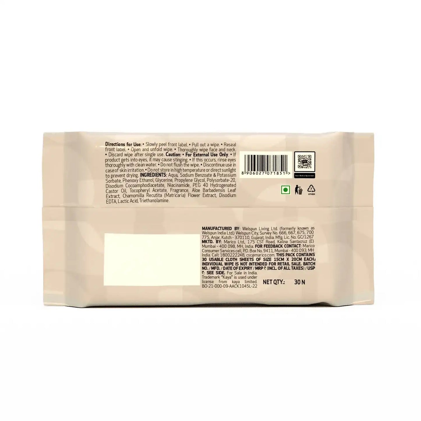 Everyday Cleansing Wipes | Makeup Removal & Refreshing Facial Wipes (350 g)