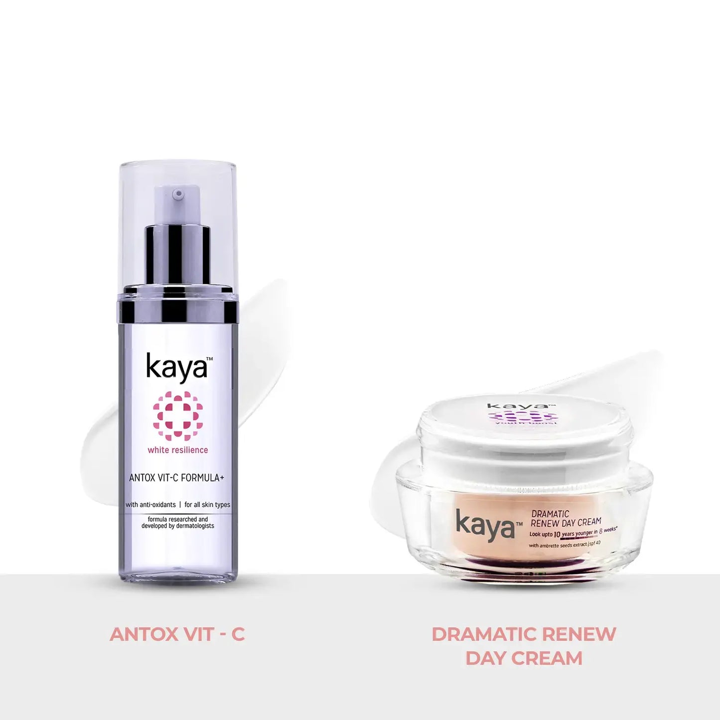 Kaya Antox Vit C Serum + Dramatic Renew Day Cream