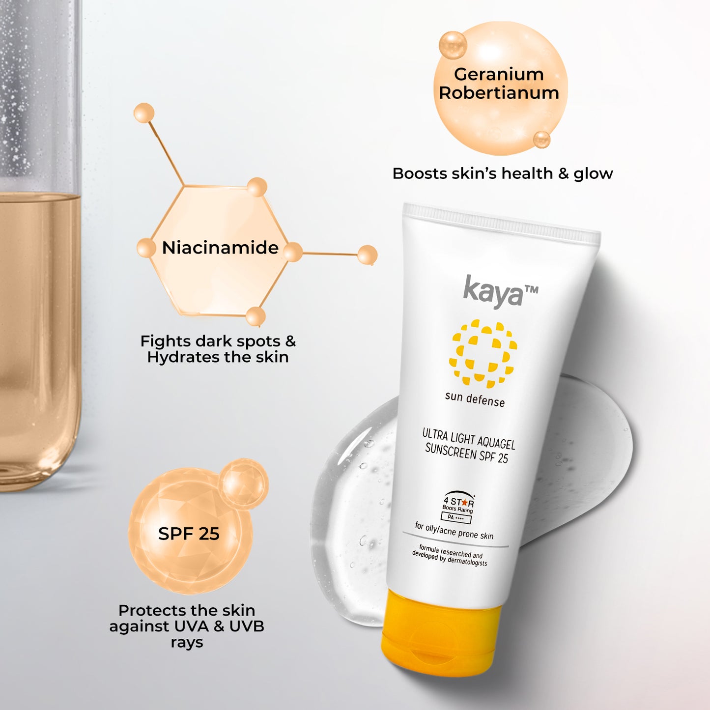 Ultra Light Aquagel Sunscreen SPF 25 | Sun Protection for Oily Skin 50 ml