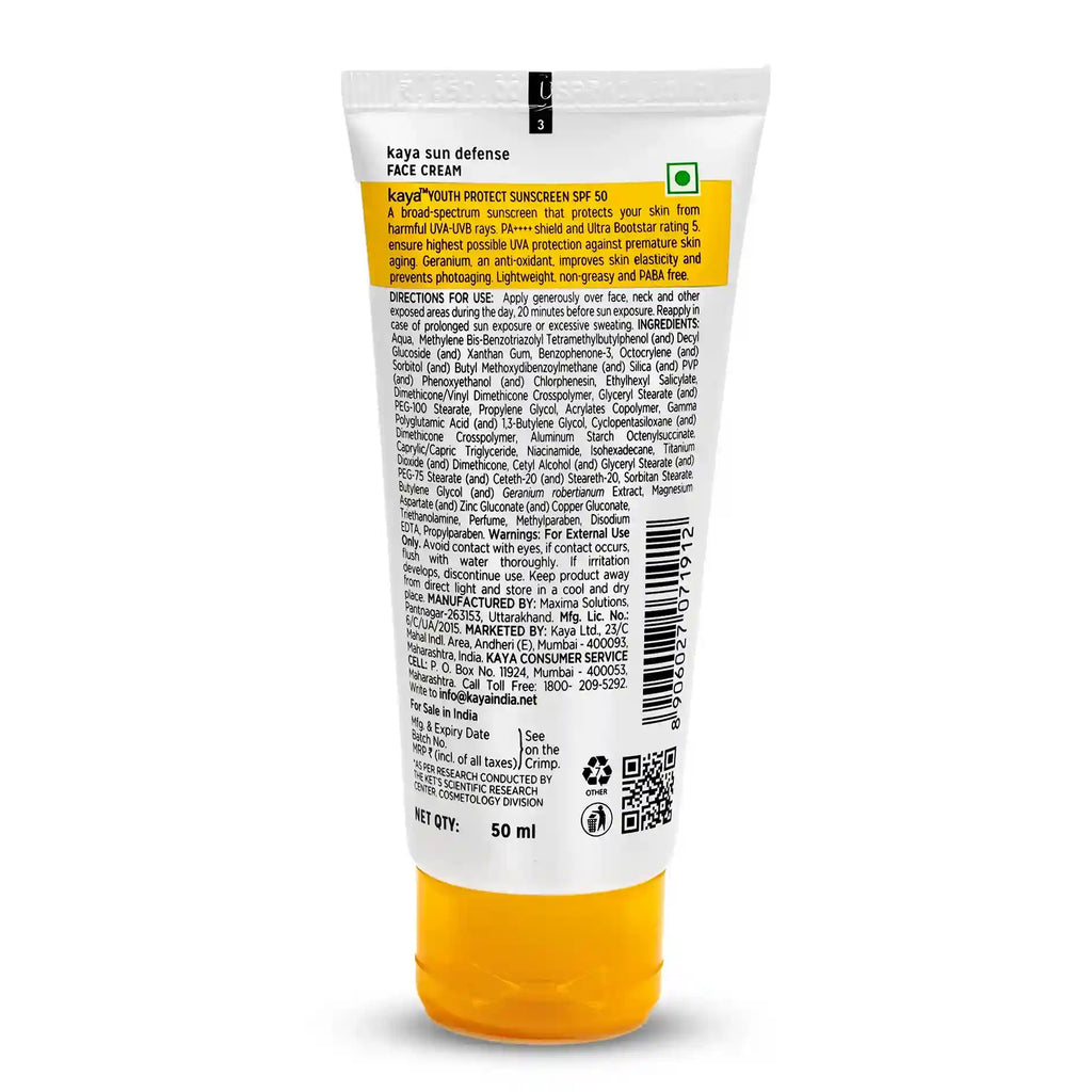 Youth Protect Sunscreen SPF 50 | Sun Protection for Aging Skin 50ml