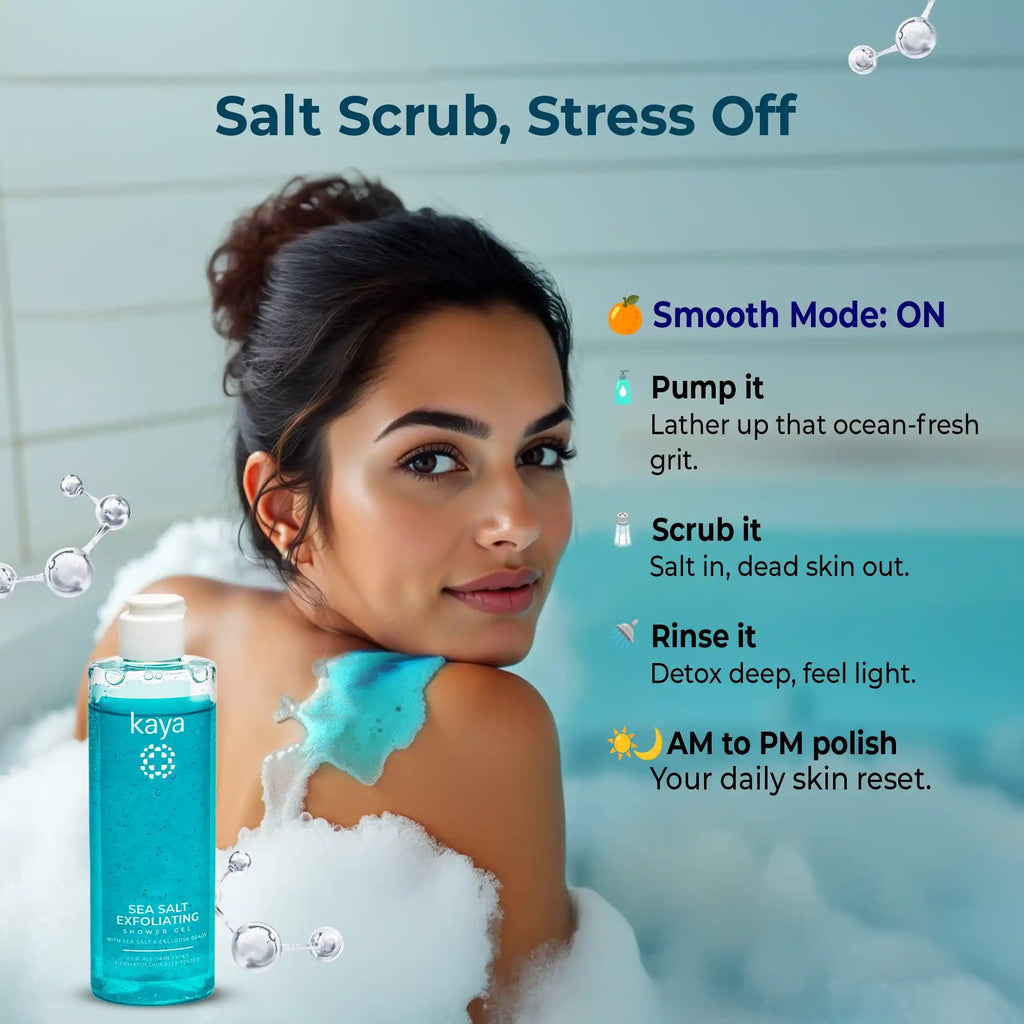 Seasalt Exfoliating Shower Gel | Skin Polishing Body Wash 240ml