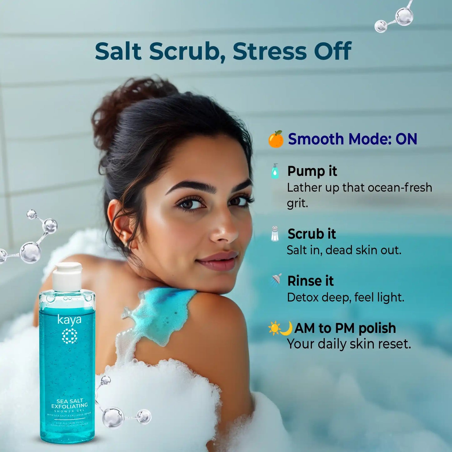 Seasalt Exfoliating Shower Gel | Skin Polishing Body Wash 240ml