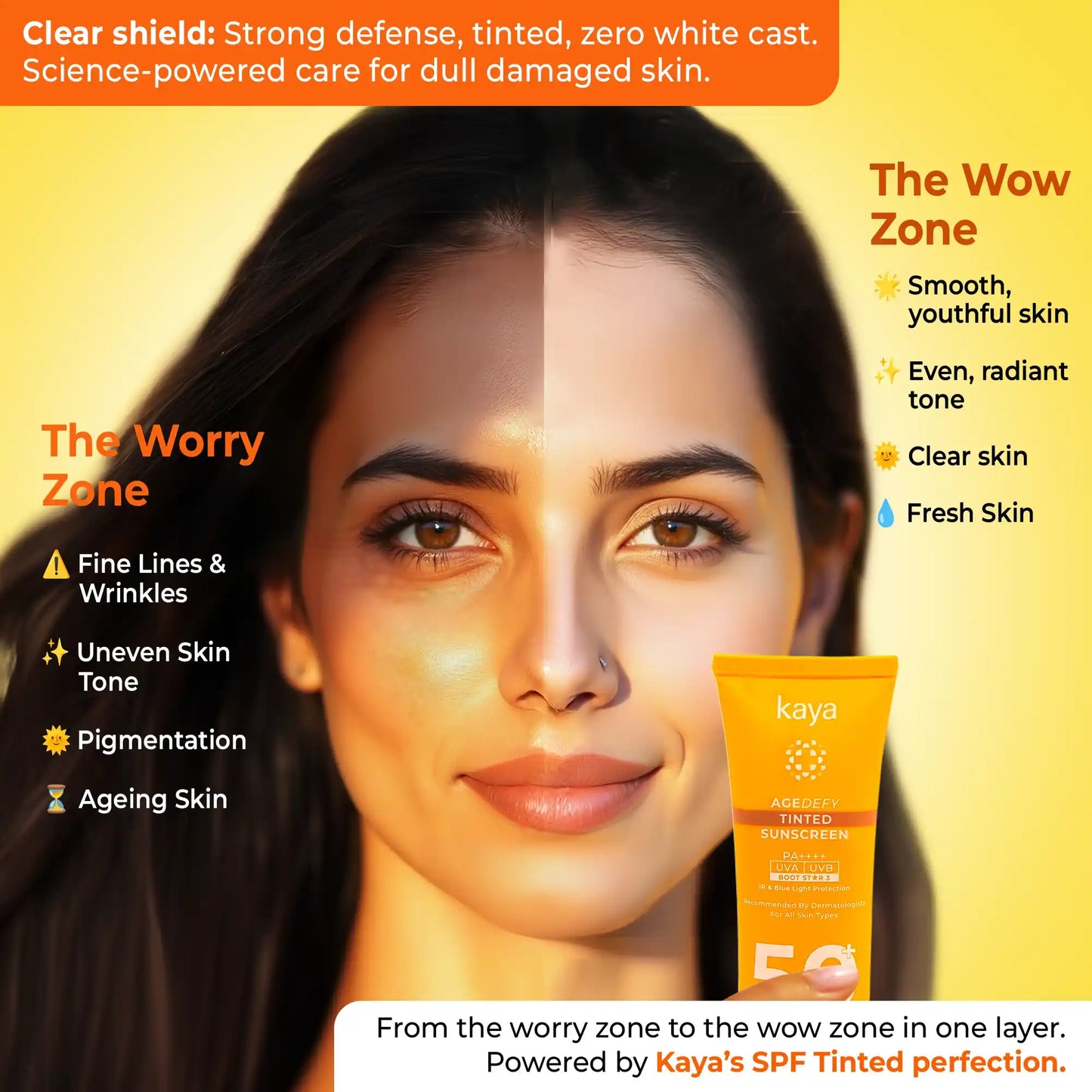 Tinted Sunscreen SPF 50+ PA++++ | Sun Protection for Mature & Dull Skin 50ml