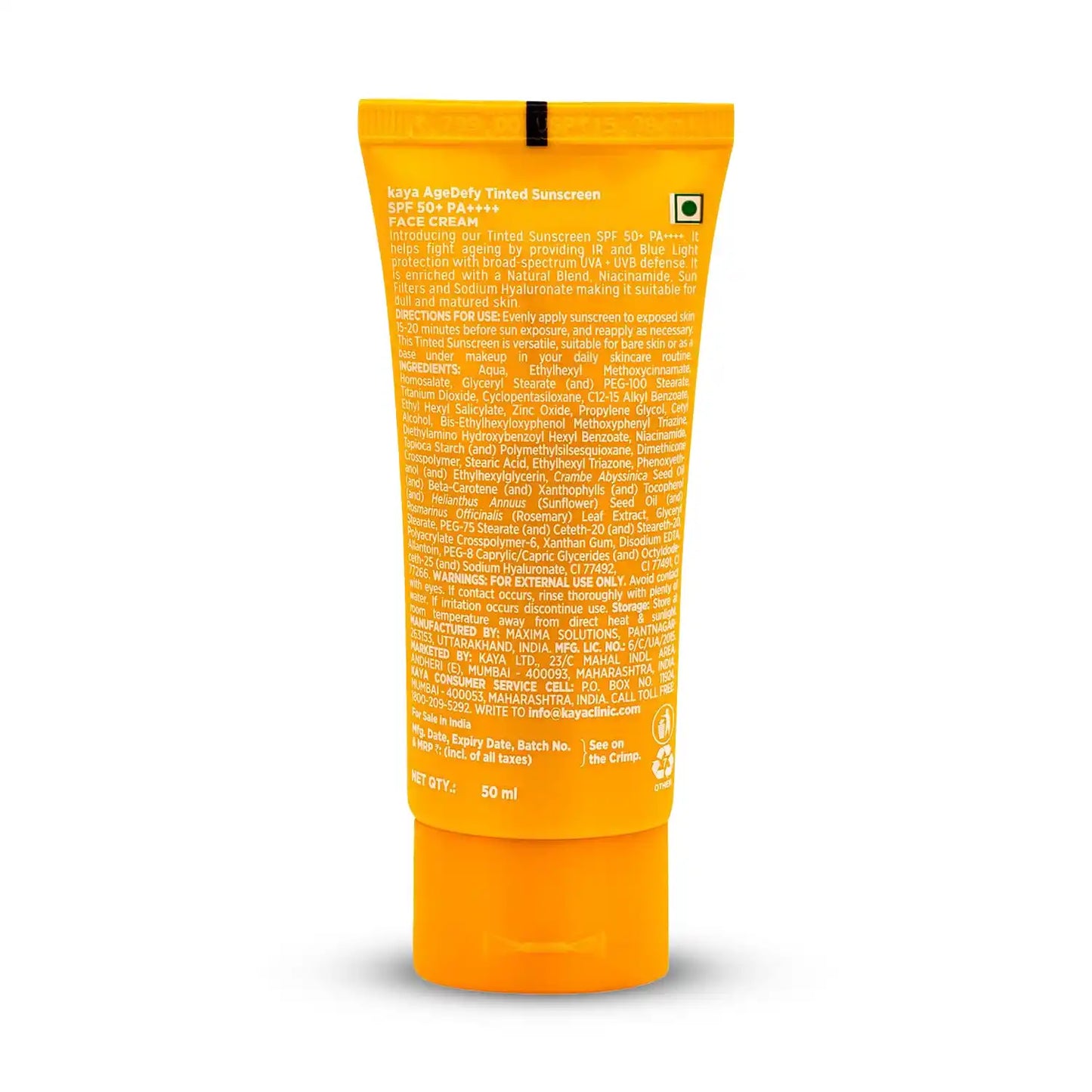 Tinted Sunscreen SPF 50+ PA++++ | Sun Protection for Mature & Dull Skin 50ml