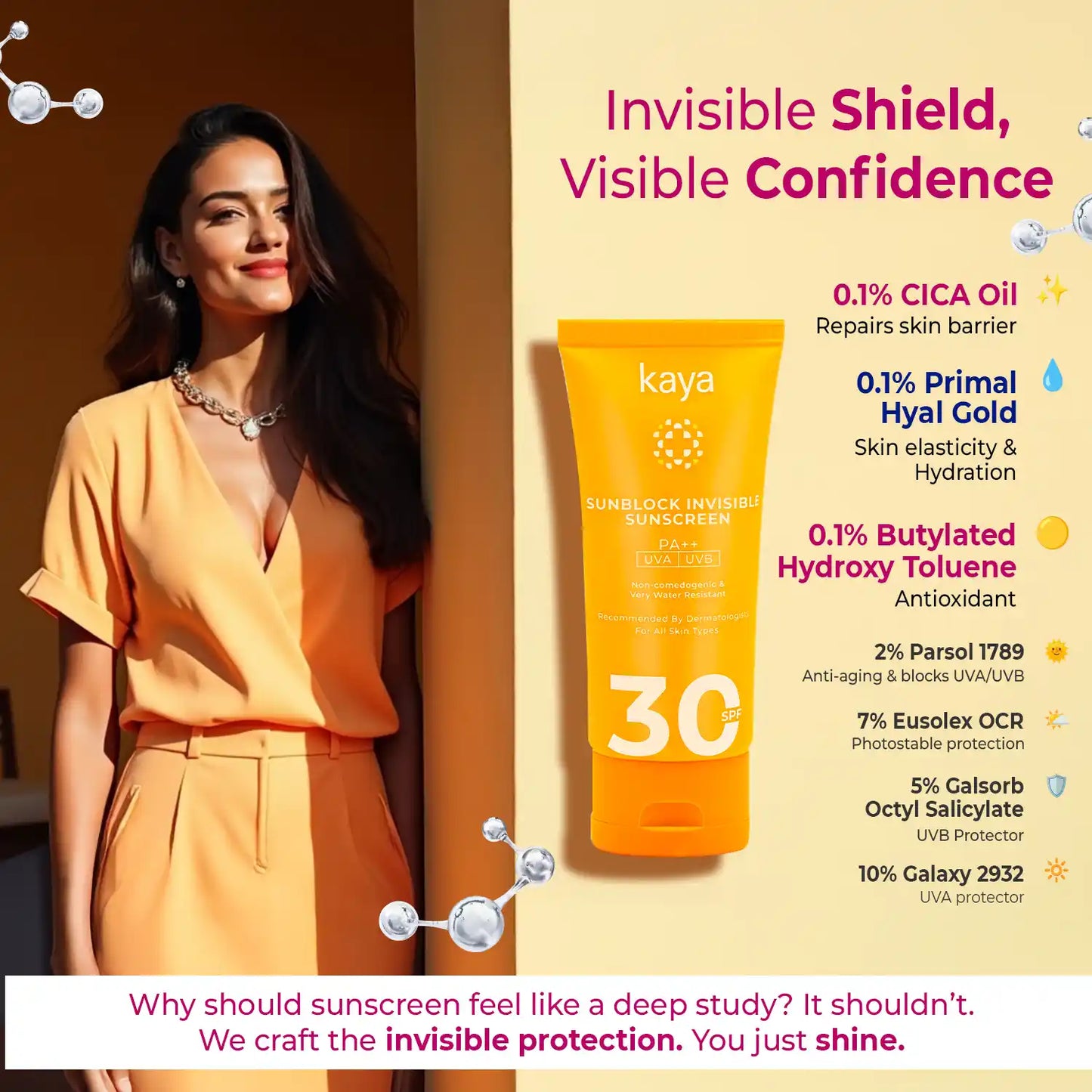 Invisible Sunscreen Gel SPF 30 PA+++ | Sun Protection for Oily Skin 50ml