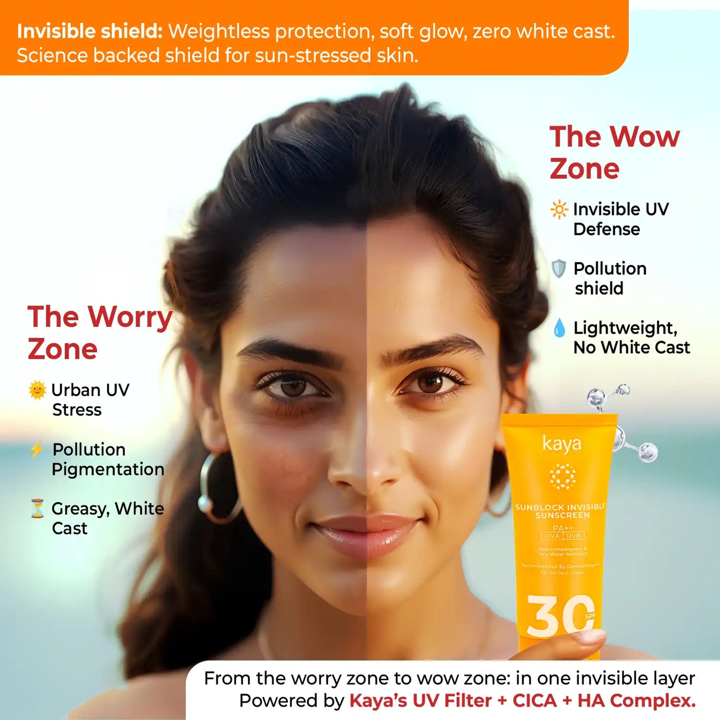 Invisible Sunscreen Gel SPF 30 PA+++ | Sun Protection for Oily Skin 50ml