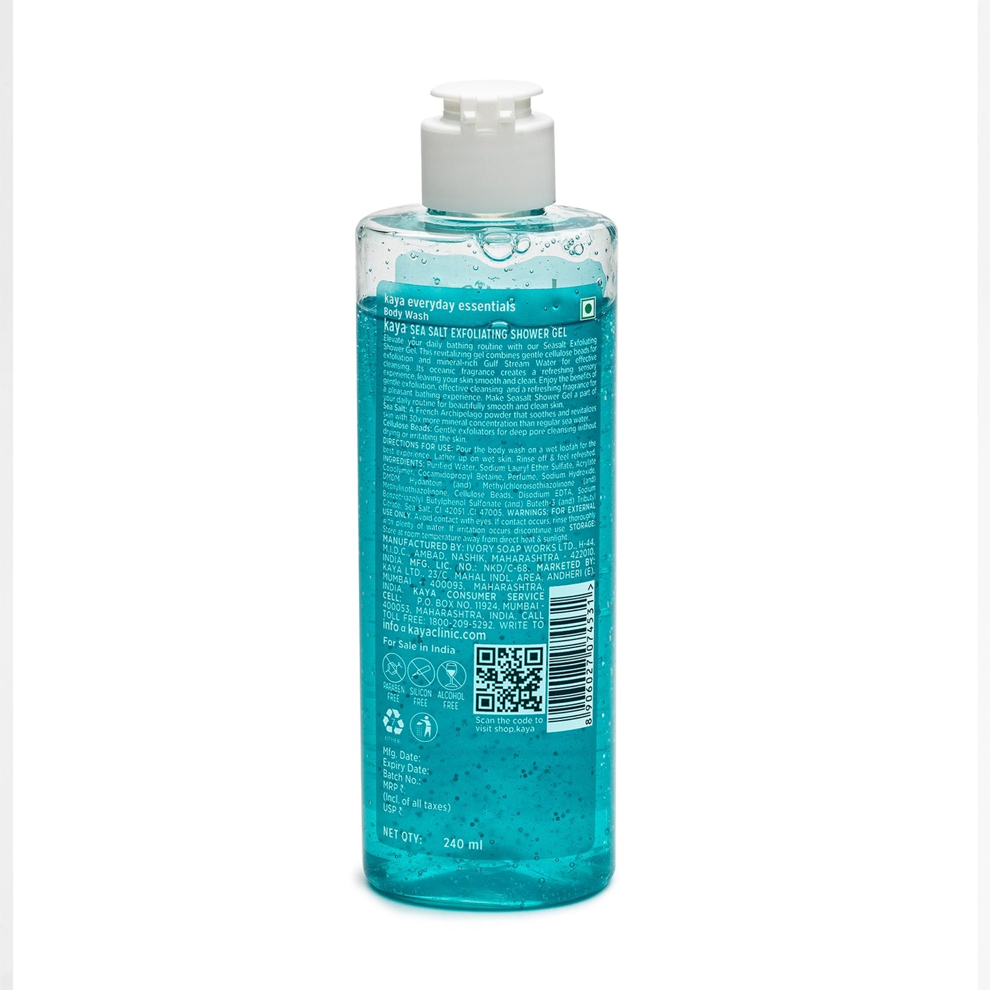 Seasalt Exfoliating Shower Gel | Skin Polishing Body Wash 240 ml