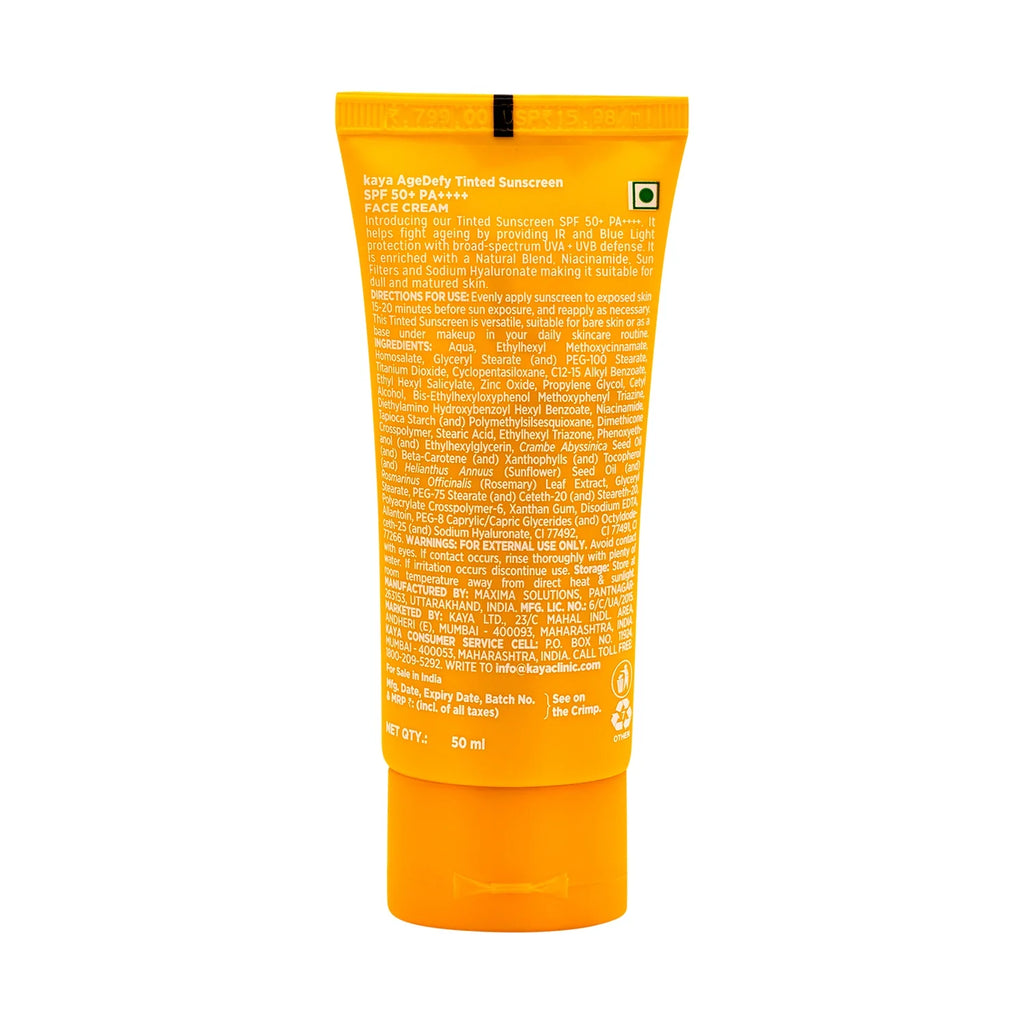 Tinted Sunscreen SPF 50+ PA++++ | Sun Protection for Mature & Dull Skin 50ml (Pack of 2)