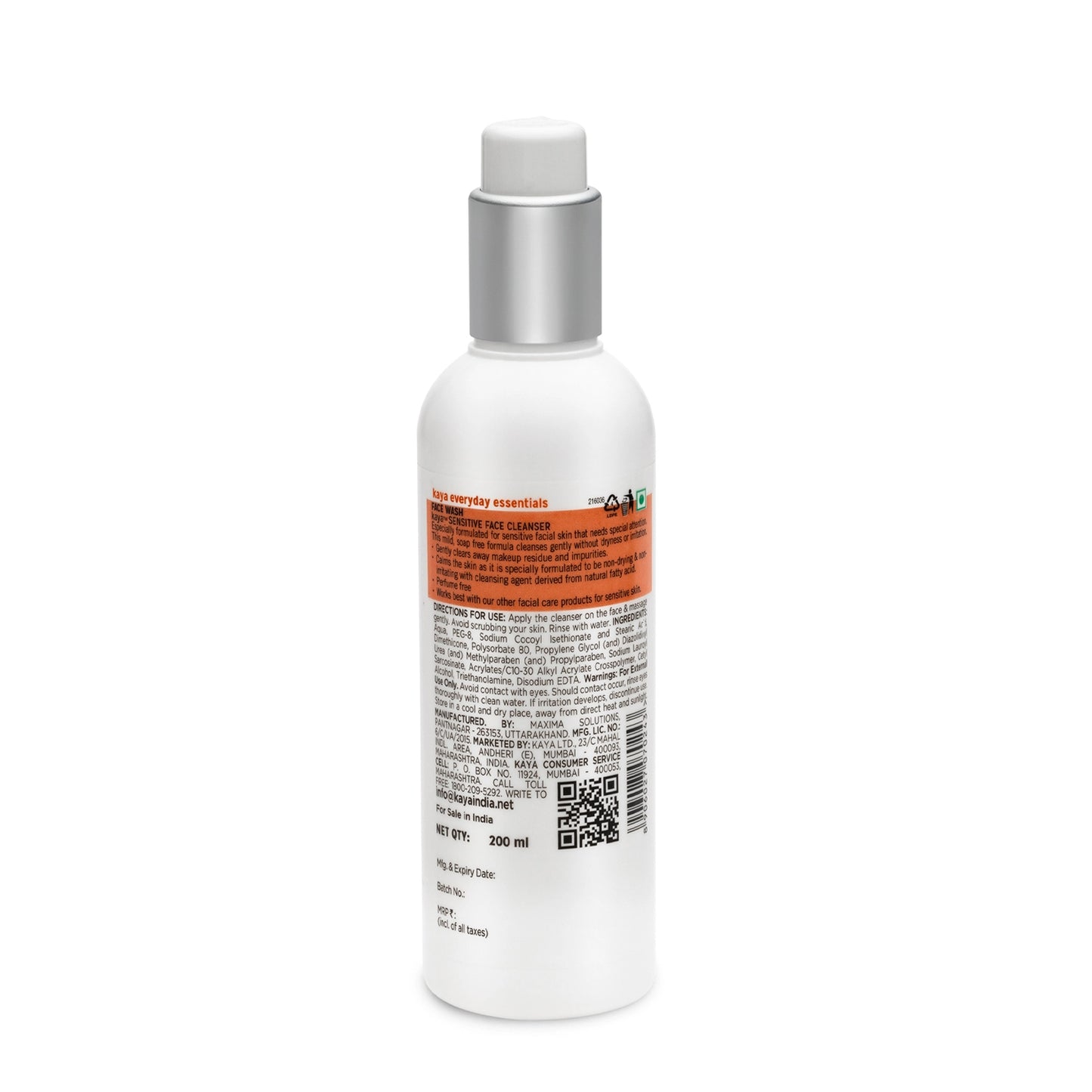 Sensitive Face Cleanser | Gentle & Non-Irritating Face Wash 200 ml