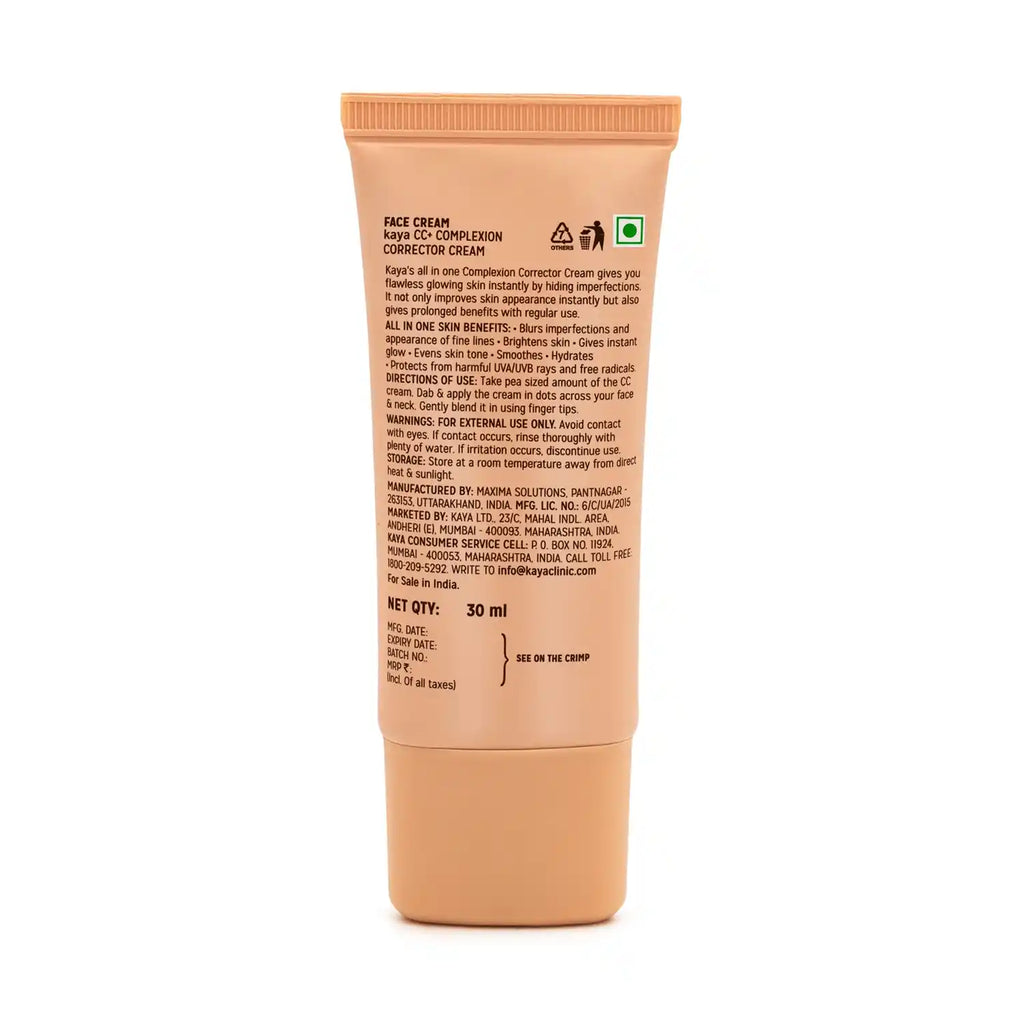 CC Cream SPF 25| Day Moisturizer & Sun Protection for Uneven Skin Tone 30ml