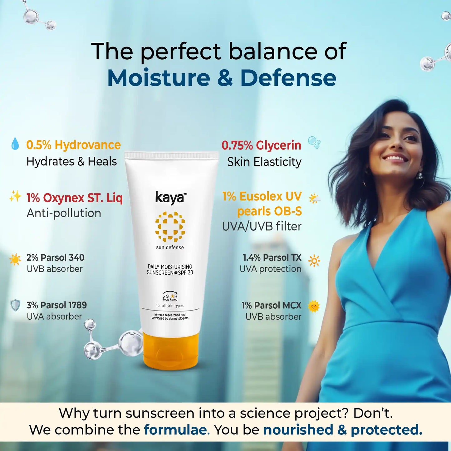 Daily Moisturizing Sunscreen SPF 30 | Sun Protection For Dull Skin 75ml