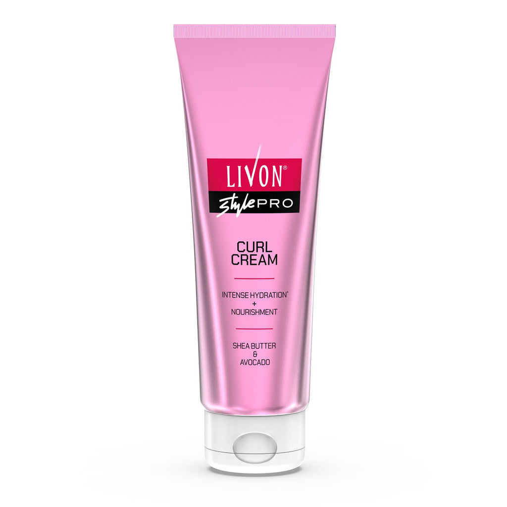 Livon Style Pro Curl Cream | Intense Hydration & Nourishment |Shea Butter & Avocado | Curly, Coily & Wavy Hair | 100ml