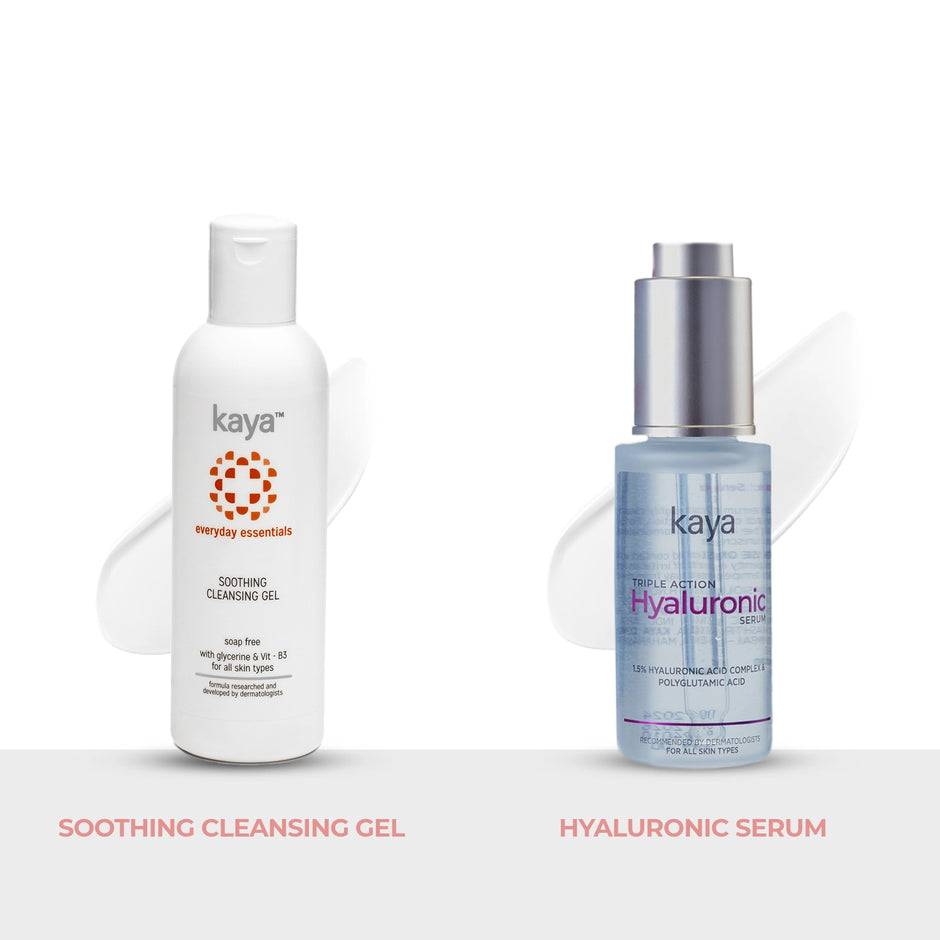Soothing Cleansing Gel 100ML + Hyaluronic Serum Combo