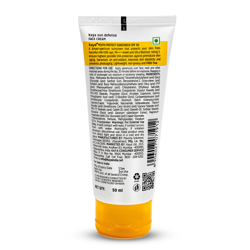 Youth Protect Sunscreen SPF 50 | Sun Protection for Aging Skin 50ml
